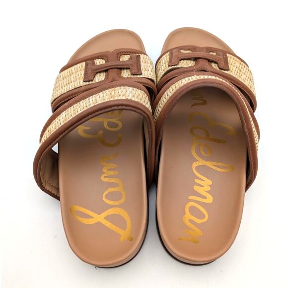 Sam Edelman Rowan Double Strap Slide Sandals Women's Dk Natural Size US6.5M - Picture 10 of 11